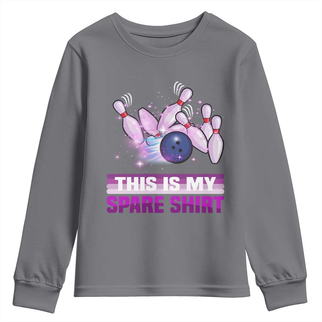 Funny Bowling Lover Youth Sweatshirt This Is My Spare Shirt Quote - Wonder Print Shop