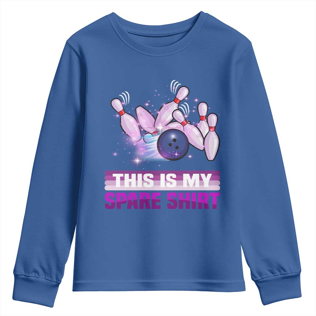 Funny Bowling Lover Youth Sweatshirt This Is My Spare Shirt Quote - Wonder Print Shop