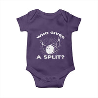Funny Bowling Team Gift Baby Onesie Who Gives A Split Quote - Wonder Print Shop