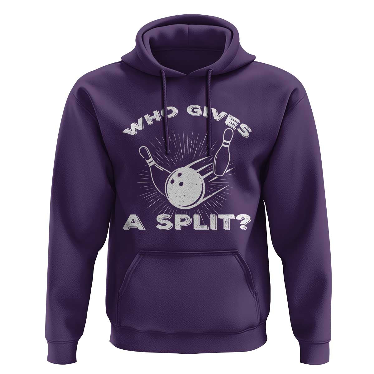 Funny Bowling Team Gift Hoodie Who Gives A Split Quote - Wonder Print Shop