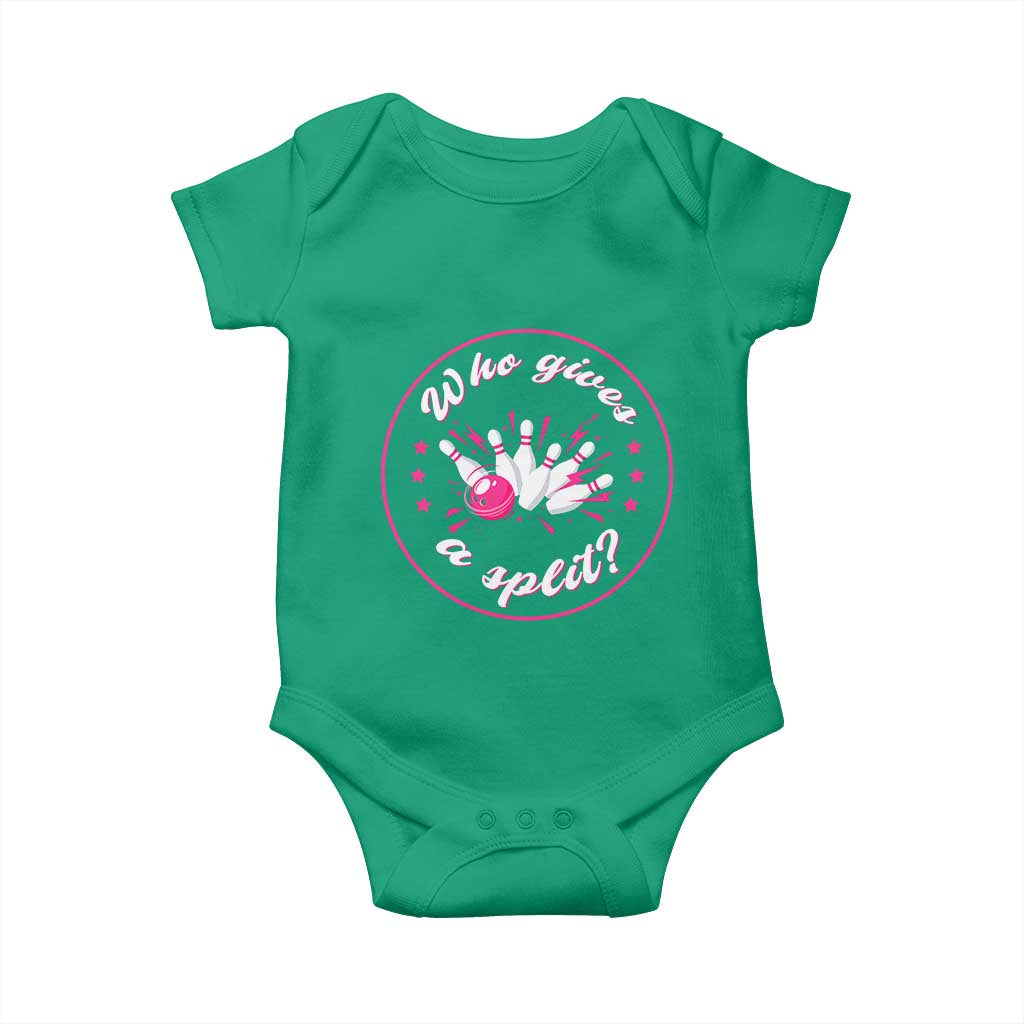 Funny Bowling Quote Baby Onesie Who Gives A Split For Women - Wonder Print Shop