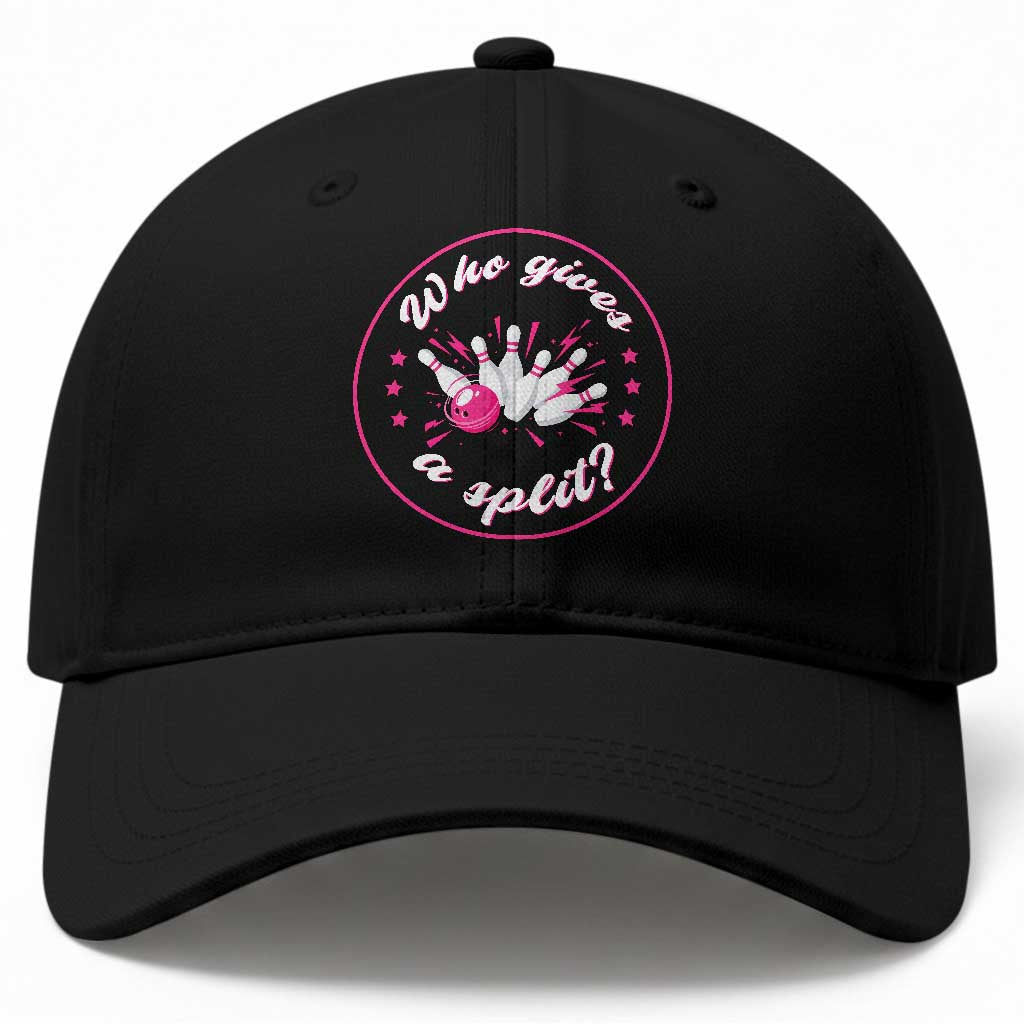 Funny Bowling Quote Baseball Cap Who Gives A Split For Women