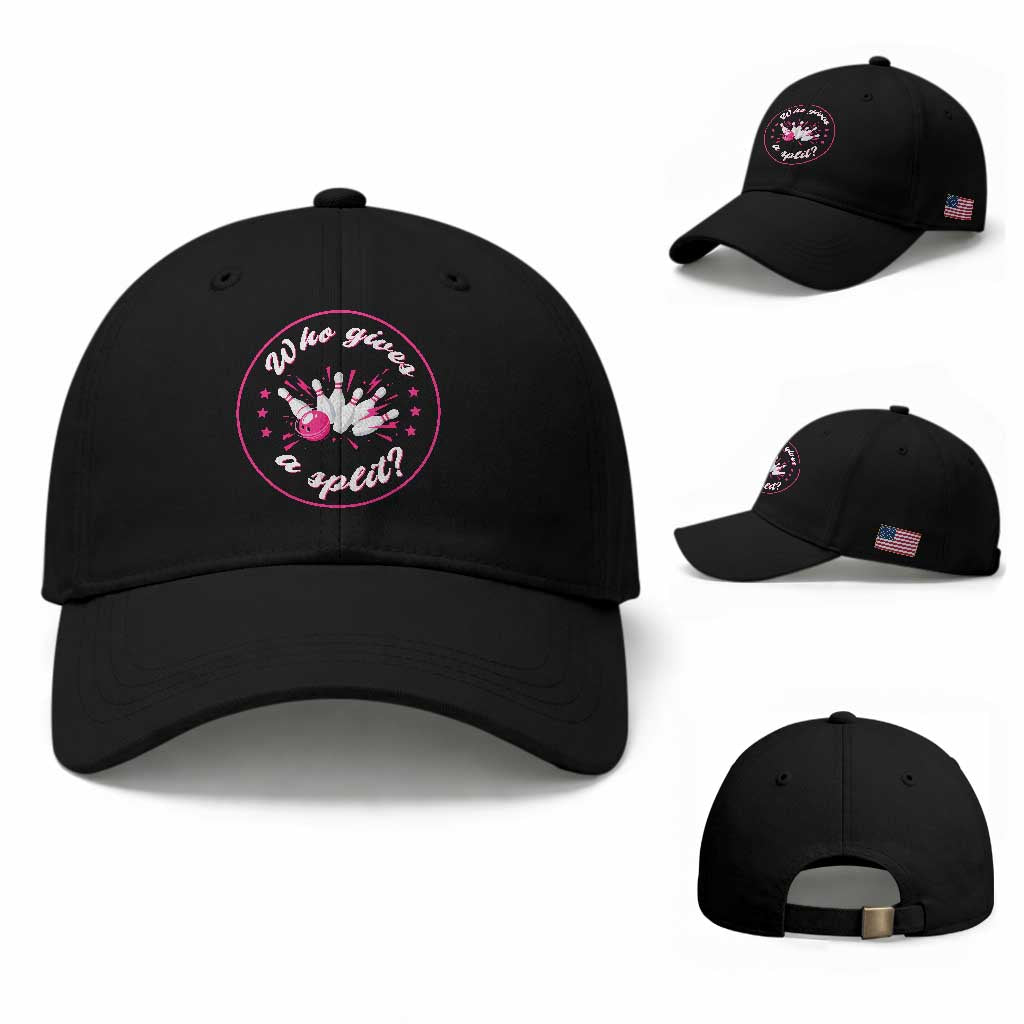 Funny Bowling Quote Baseball Cap Who Gives A Split For Women
