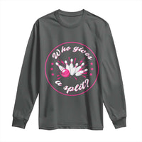Funny Bowling Quote Long Sleeve Shirt Who Gives A Split For Women - Wonder Print Shop