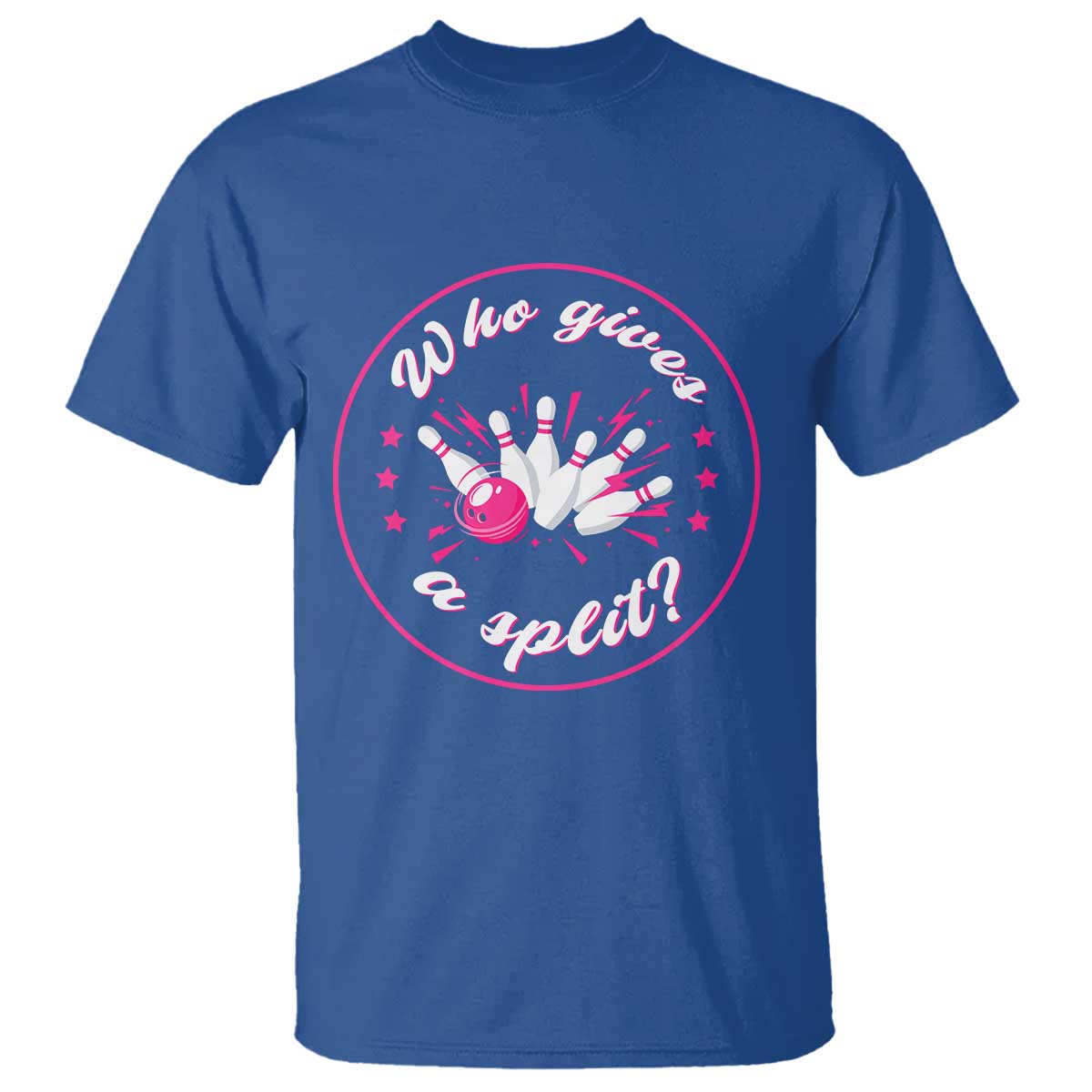 Funny Bowling Quote T Shirt Who Gives A Split For Women - Wonder Print Shop