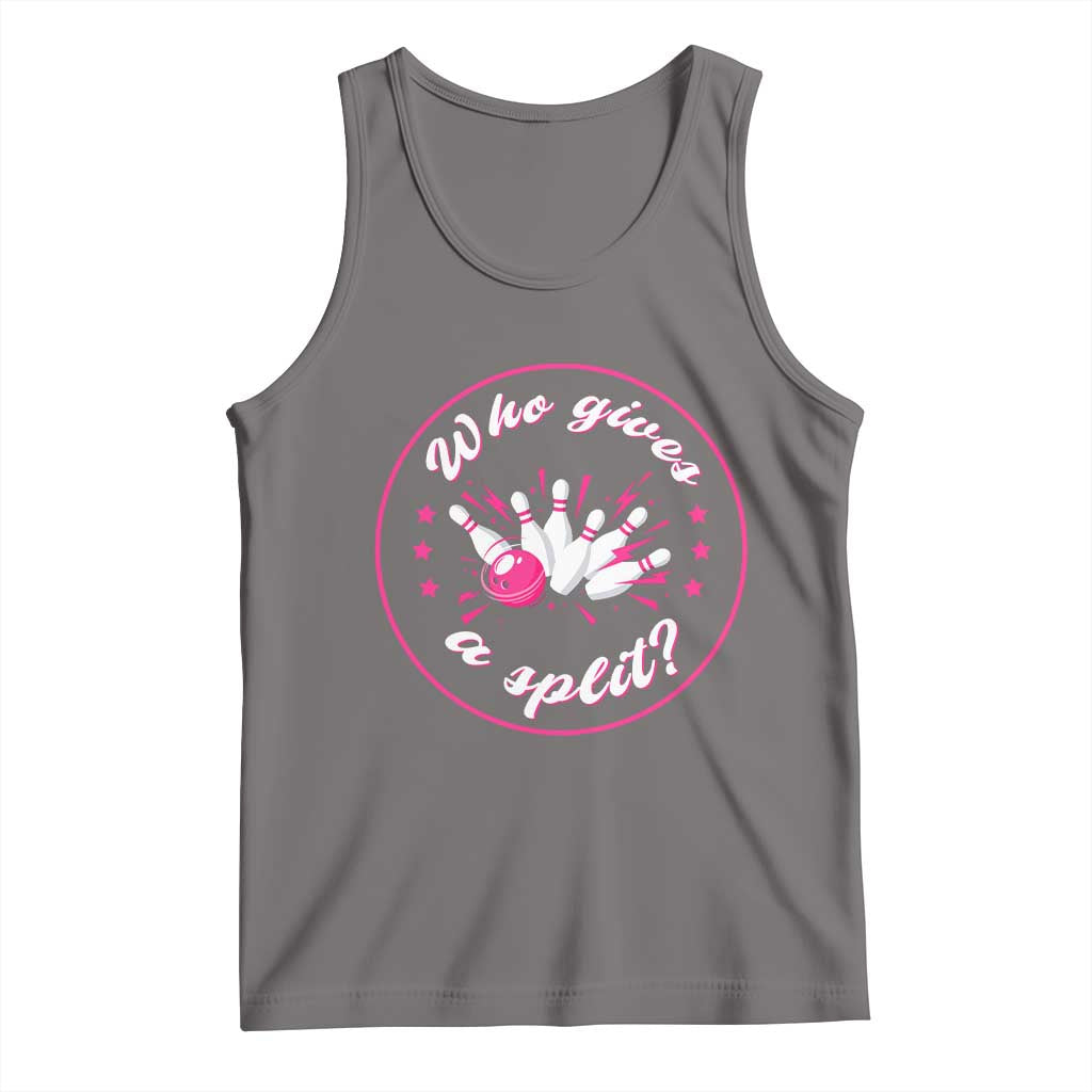 Funny Bowling Quote Tank Top Who Gives A Split For Women - Wonder Print Shop