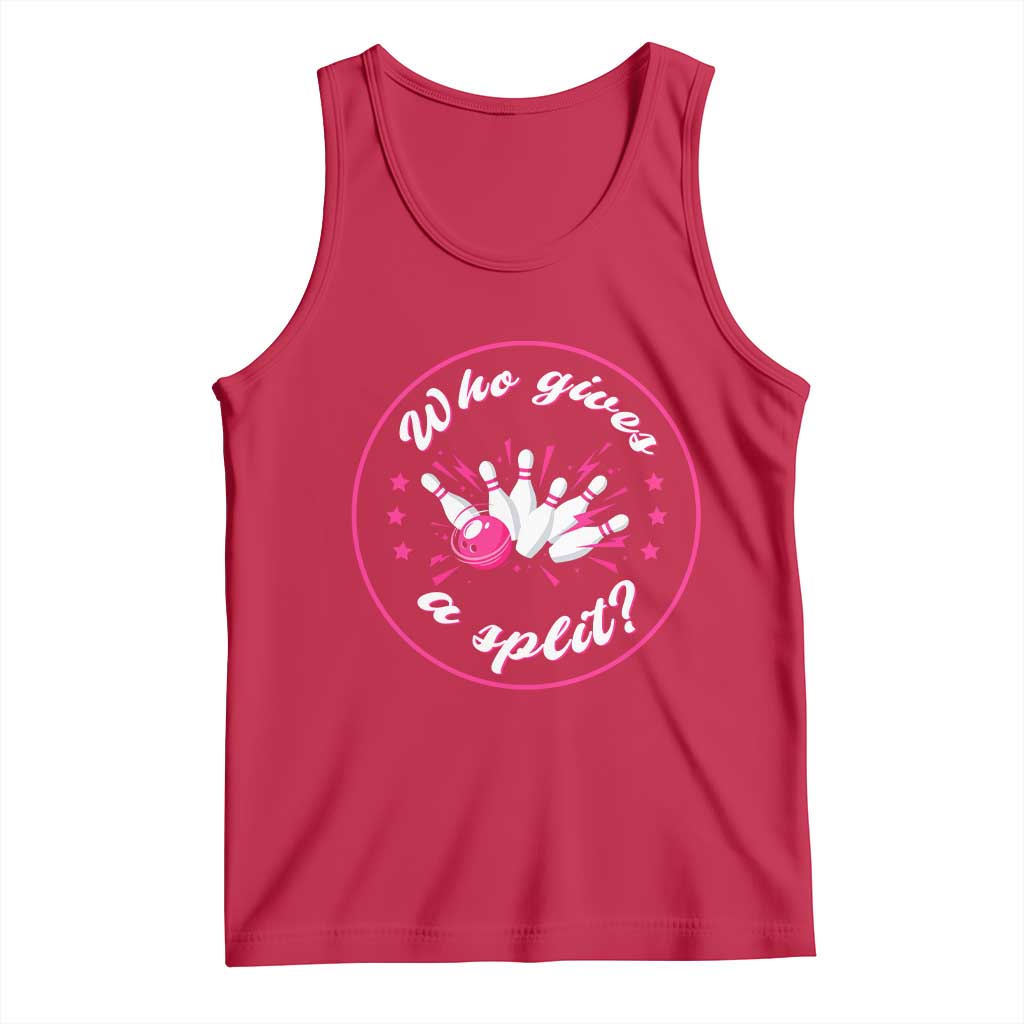 Funny Bowling Quote Tank Top Who Gives A Split For Women - Wonder Print Shop