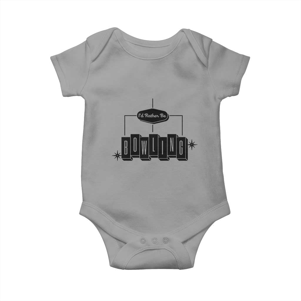 Id Rather Be Bowling Baby Onesie Funny Bowler Gift - Wonder Print Shop