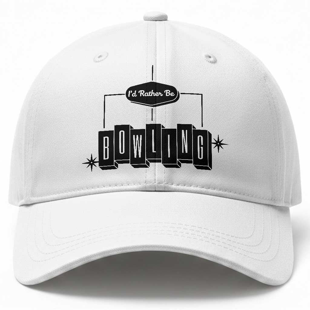 Id Rather Be Bowling Baseball Cap Funny Bowler Gift