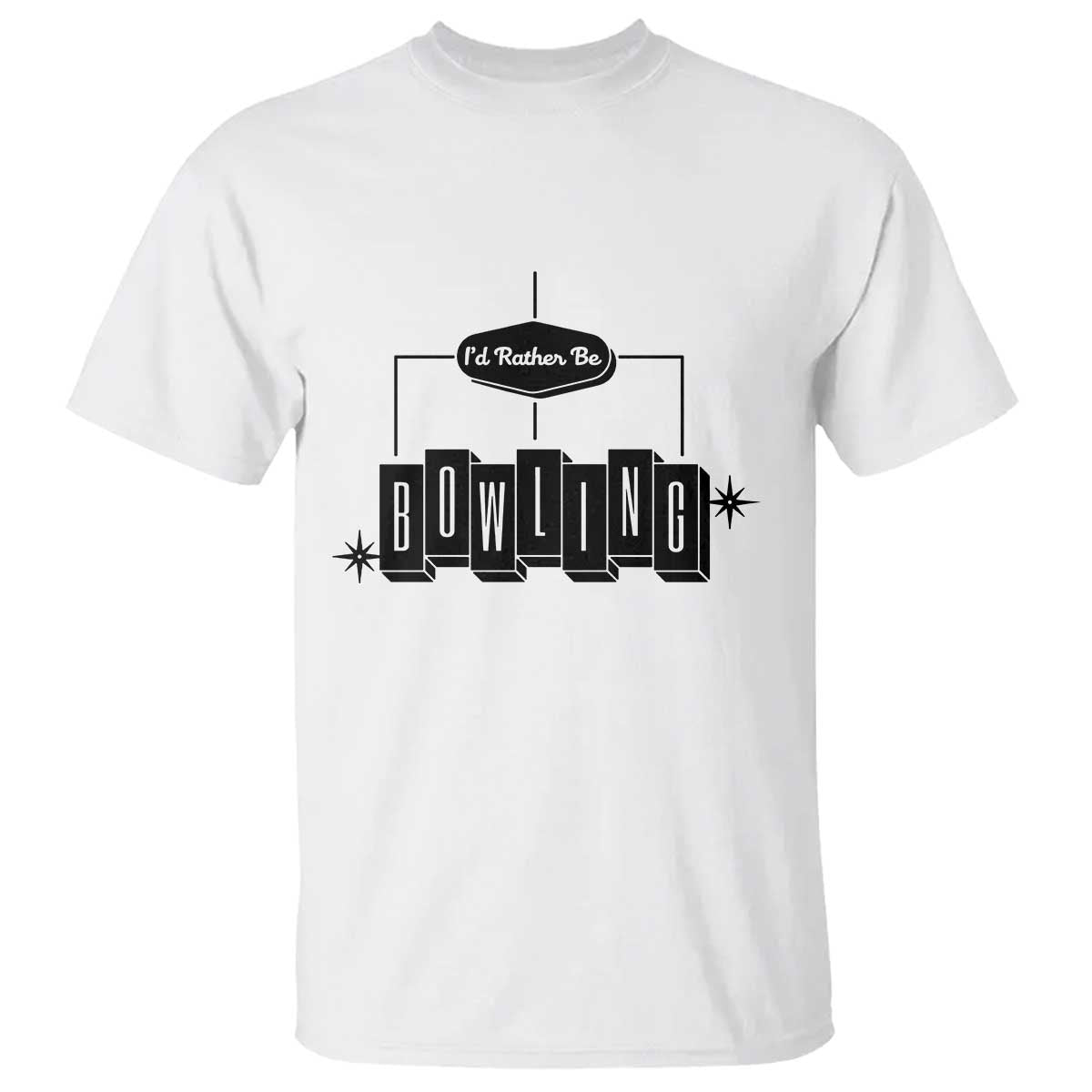 Id Rather Be Bowling T Shirt Funny Bowler Gift - Wonder Print Shop