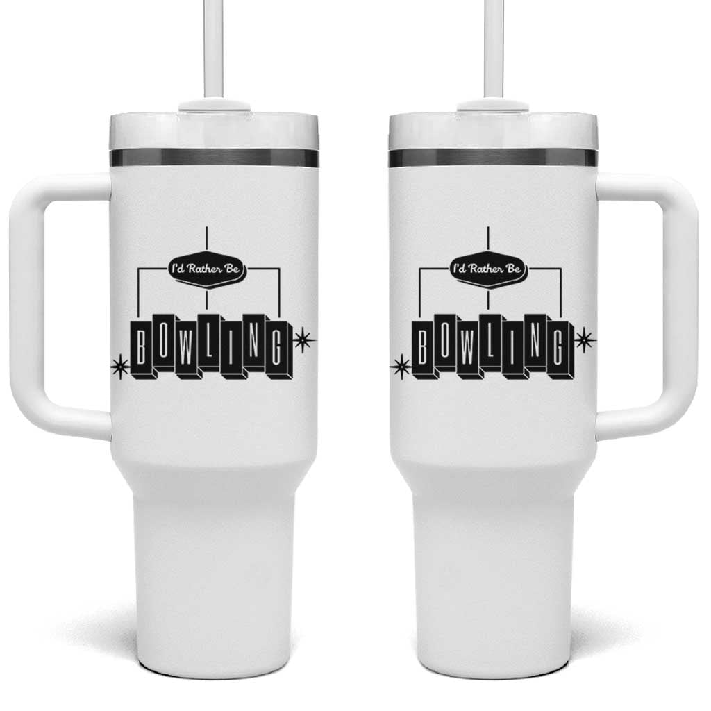 Id Rather Be Bowling Tumbler With Handle Funny Bowler Gift - Wonder Print Shop