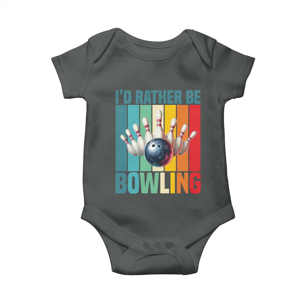 Funny Bowling Quote Baby Onesie Id Rather Be Bowling Gift - Wonder Print Shop