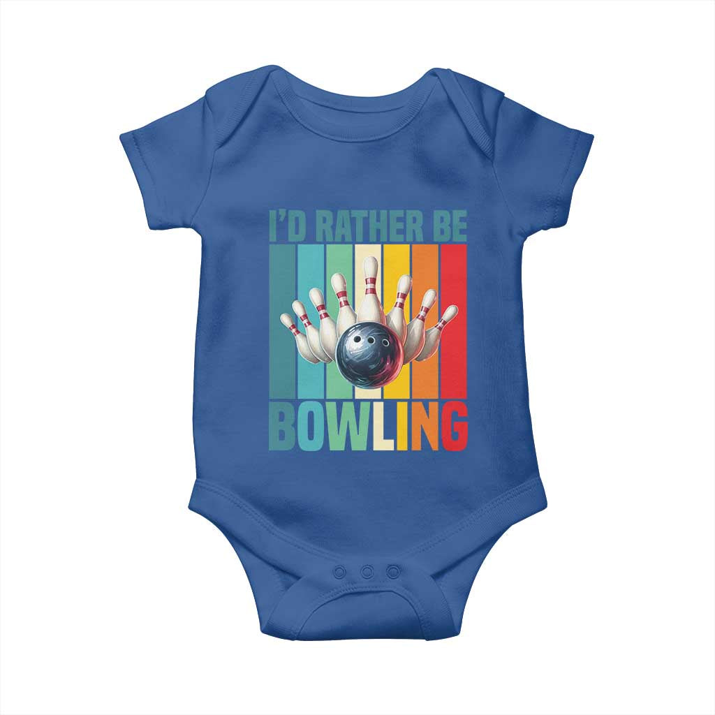 Funny Bowling Quote Baby Onesie Id Rather Be Bowling Gift - Wonder Print Shop