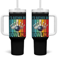 Funny Bowling Quote Tumbler With Handle Id Rather Be Bowling Gift - Wonder Print Shop