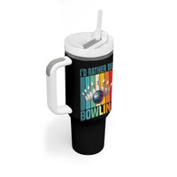 Funny Bowling Quote Tumbler With Handle Id Rather Be Bowling Gift - Wonder Print Shop