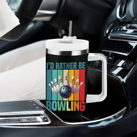 Funny Bowling Quote Tumbler With Handle Id Rather Be Bowling Gift - Wonder Print Shop
