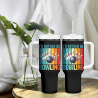 Funny Bowling Quote Tumbler With Handle Id Rather Be Bowling Gift - Wonder Print Shop