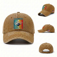 Funny Bowling Quote Washed Cotton Baseball Cap Id Rather Be Bowling Gift