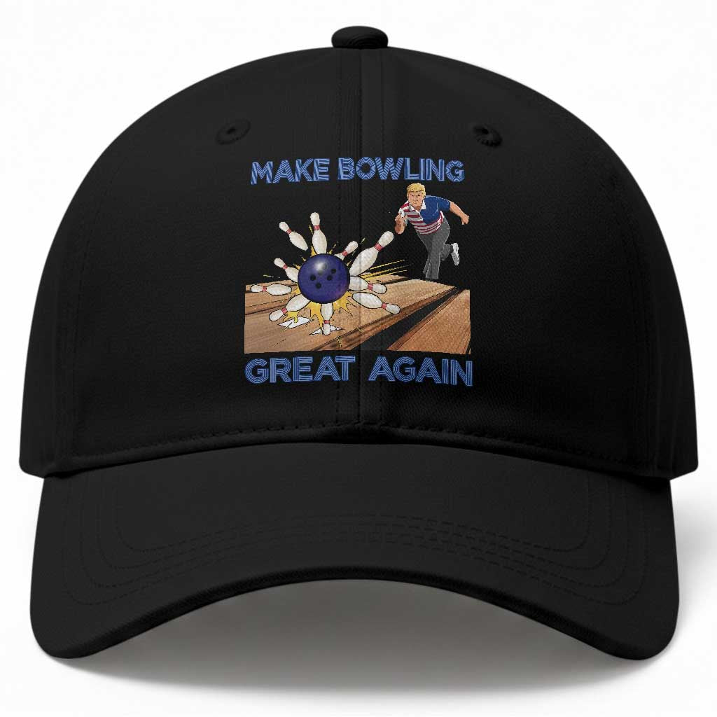 Make Bowling Great Again Baseball Cap Funny Bowler Gift