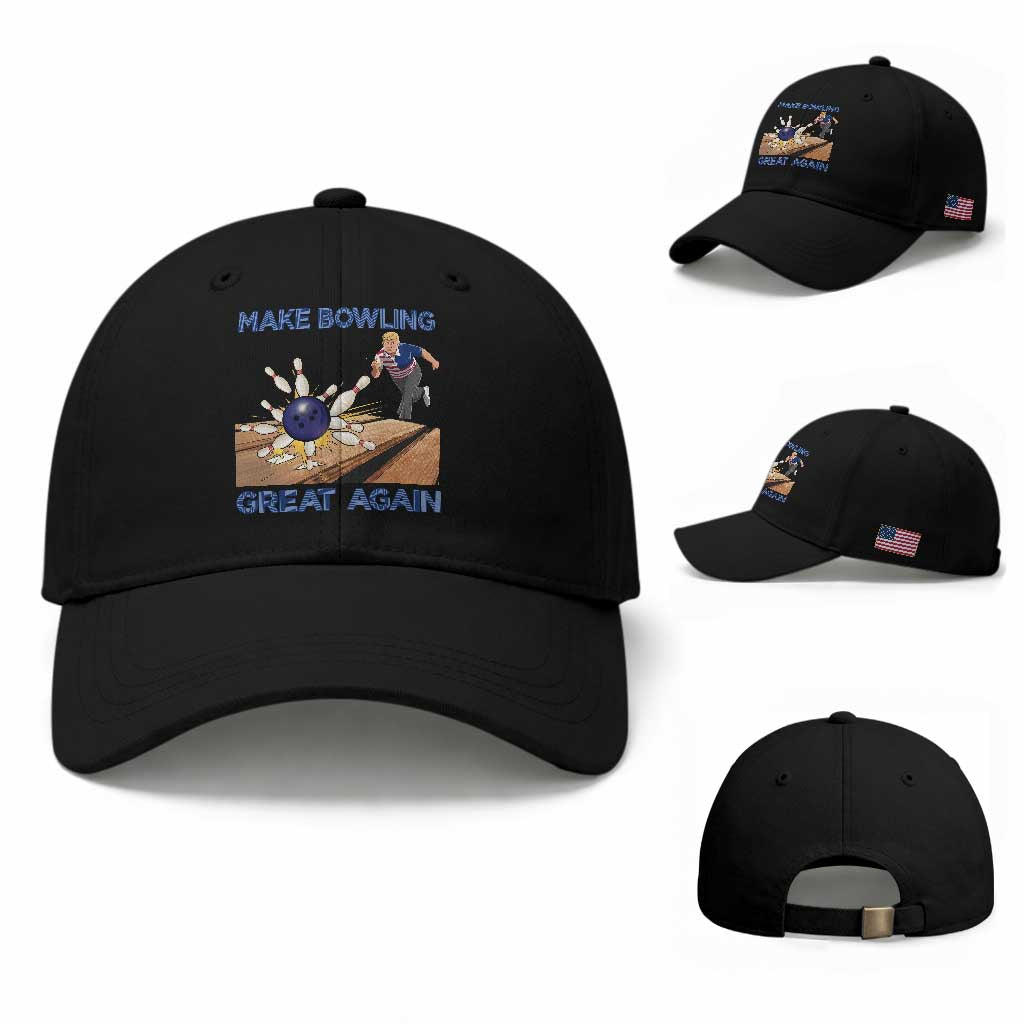 Make Bowling Great Again Baseball Cap Funny Bowler Gift