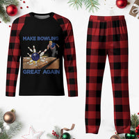 Make Bowling Great Again Plaid Pajama Set Funny Bowler Gift - Wonder Print Shop