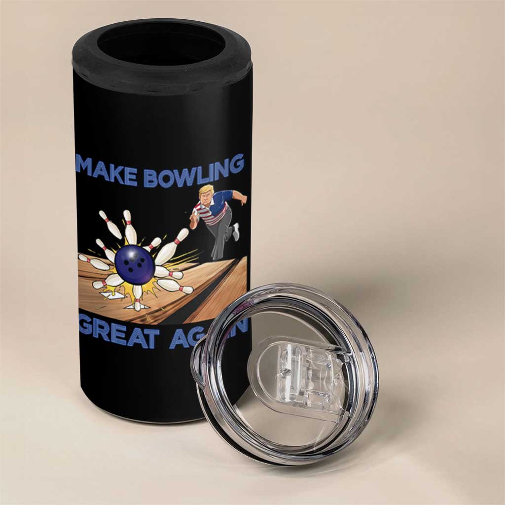 Make Bowling Great Again 4 in 1 Can Cooler Tumbler Funny Bowler Gift - Wonder Print Shop