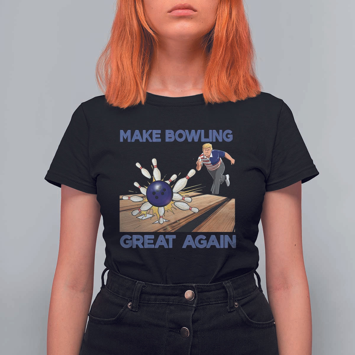 Make Bowling Great Again T Shirt For Women Funny Bowler Gift - Wonder Print Shop