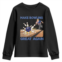 Make Bowling Great Again Youth Sweatshirt Funny Bowler Gift - Wonder Print Shop