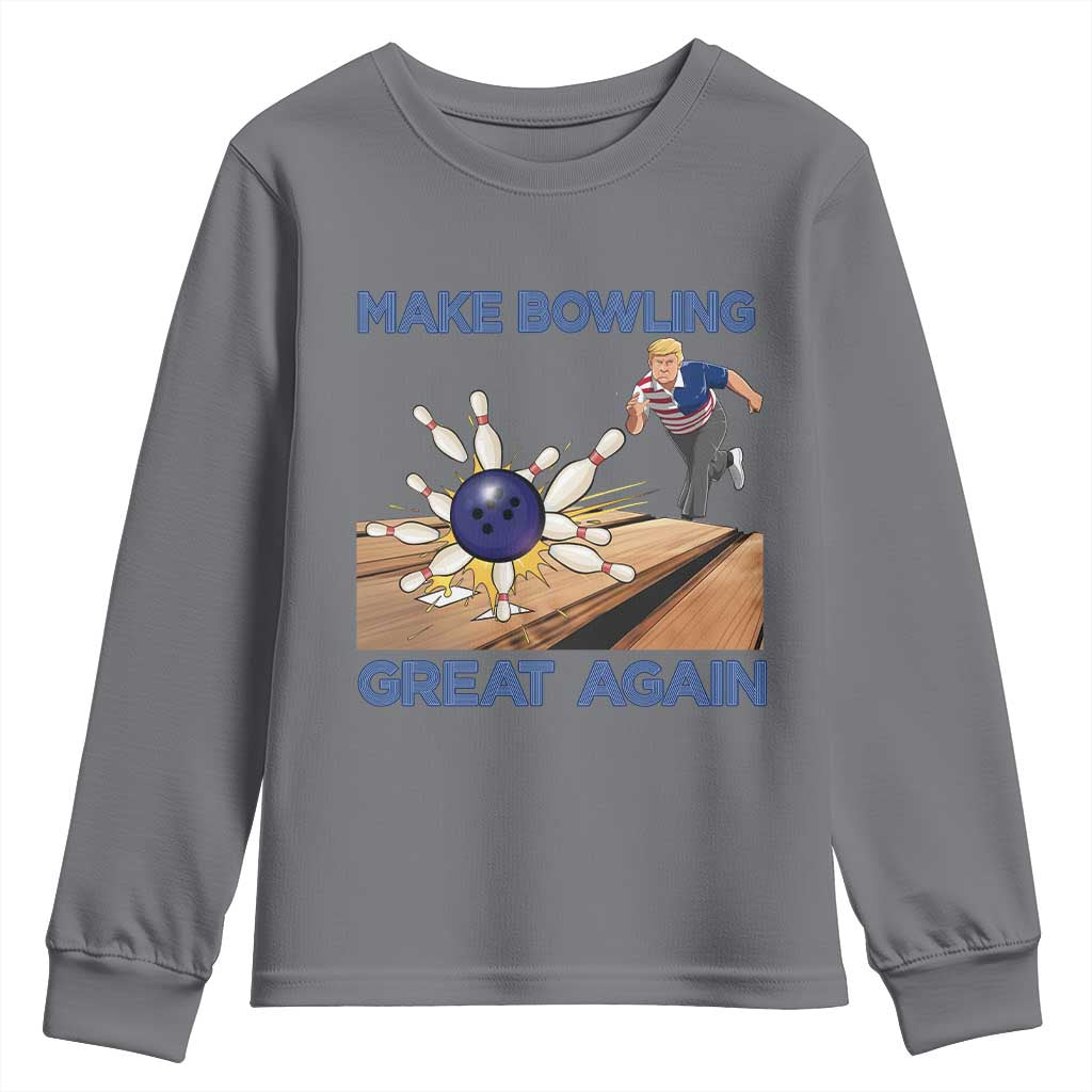 Make Bowling Great Again Youth Sweatshirt Funny Bowler Gift - Wonder Print Shop