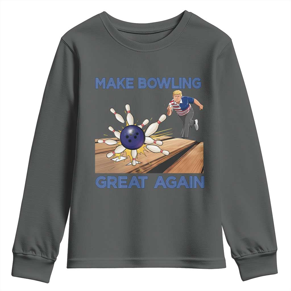 Make Bowling Great Again Youth Sweatshirt Funny Bowler Gift - Wonder Print Shop
