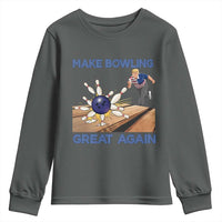 Make Bowling Great Again Youth Sweatshirt Funny Bowler Gift - Wonder Print Shop