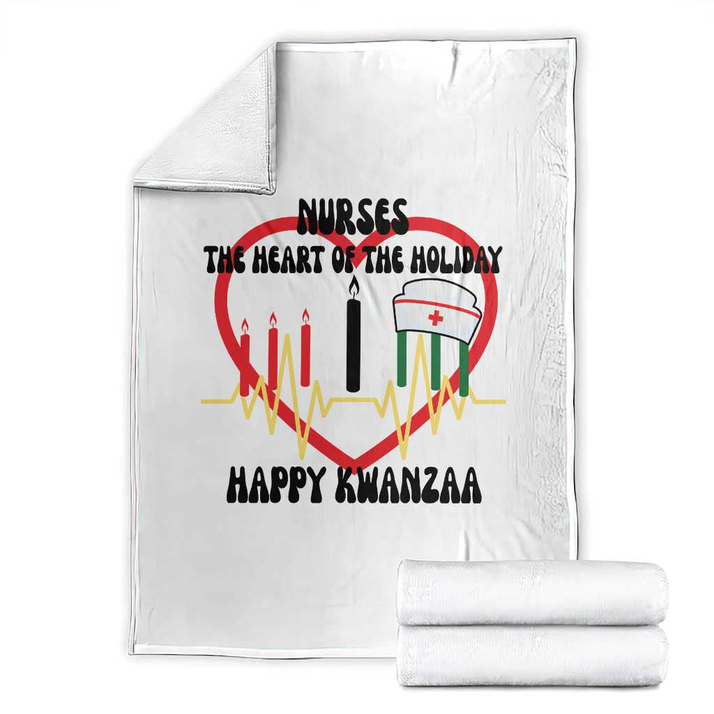 Nurse The Heart Of The Holiday Throw Blanket Happy Kwanzaa Medical Gift - Wonder Print Shop