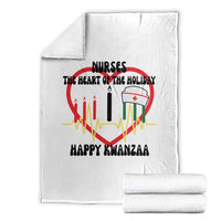 Nurse The Heart Of The Holiday Throw Blanket Happy Kwanzaa Medical Gift - Wonder Print Shop