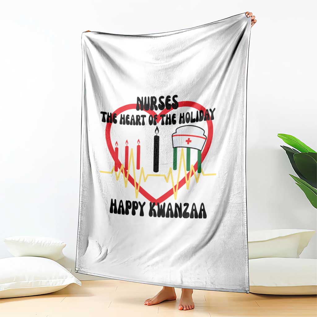 Nurse The Heart Of The Holiday Throw Blanket Happy Kwanzaa Medical Gift - Wonder Print Shop