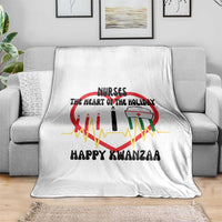 Nurse The Heart Of The Holiday Throw Blanket Happy Kwanzaa Medical Gift - Wonder Print Shop