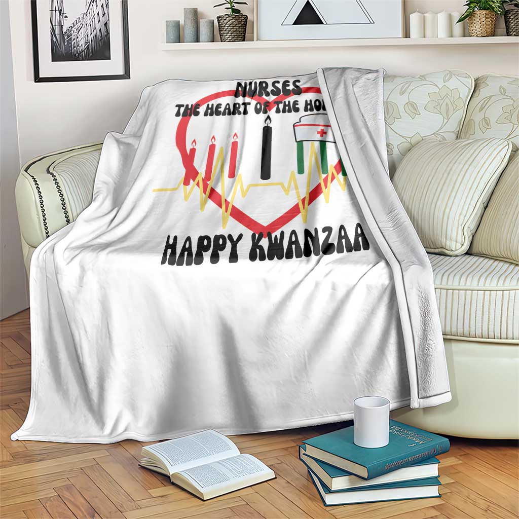 Nurse The Heart Of The Holiday Throw Blanket Happy Kwanzaa Medical Gift - Wonder Print Shop