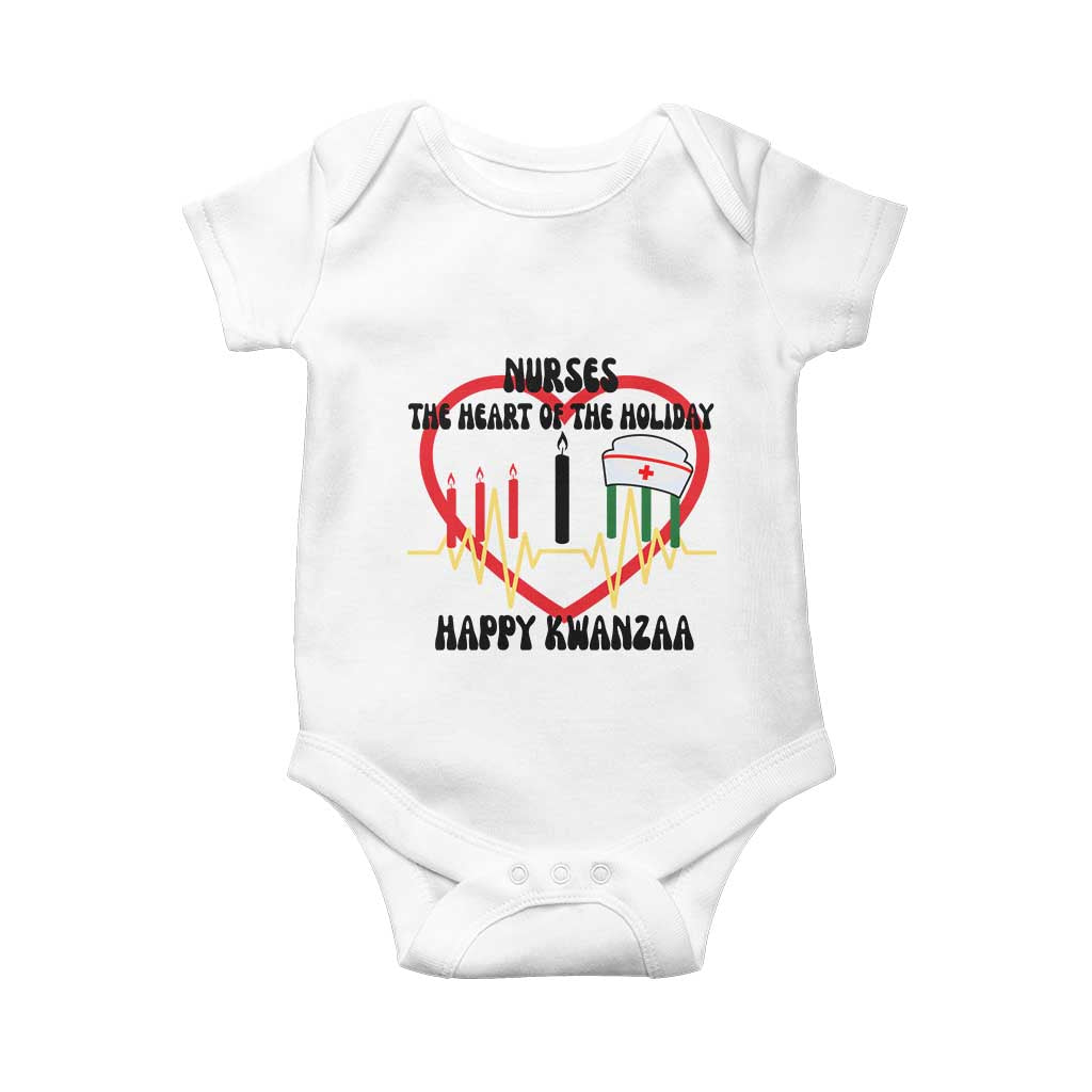 Nurse The Heart Of The Holiday Baby Onesie Happy Kwanzaa Medical Gift - Wonder Print Shop