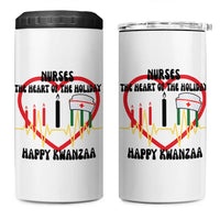 Nurse The Heart Of The Holiday 4 in 1 Can Cooler Tumbler Happy Kwanzaa Medical Gift - Wonder Print Shop