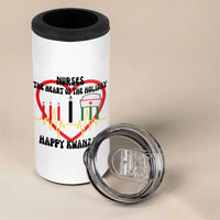 Nurse The Heart Of The Holiday 4 in 1 Can Cooler Tumbler Happy Kwanzaa Medical Gift - Wonder Print Shop