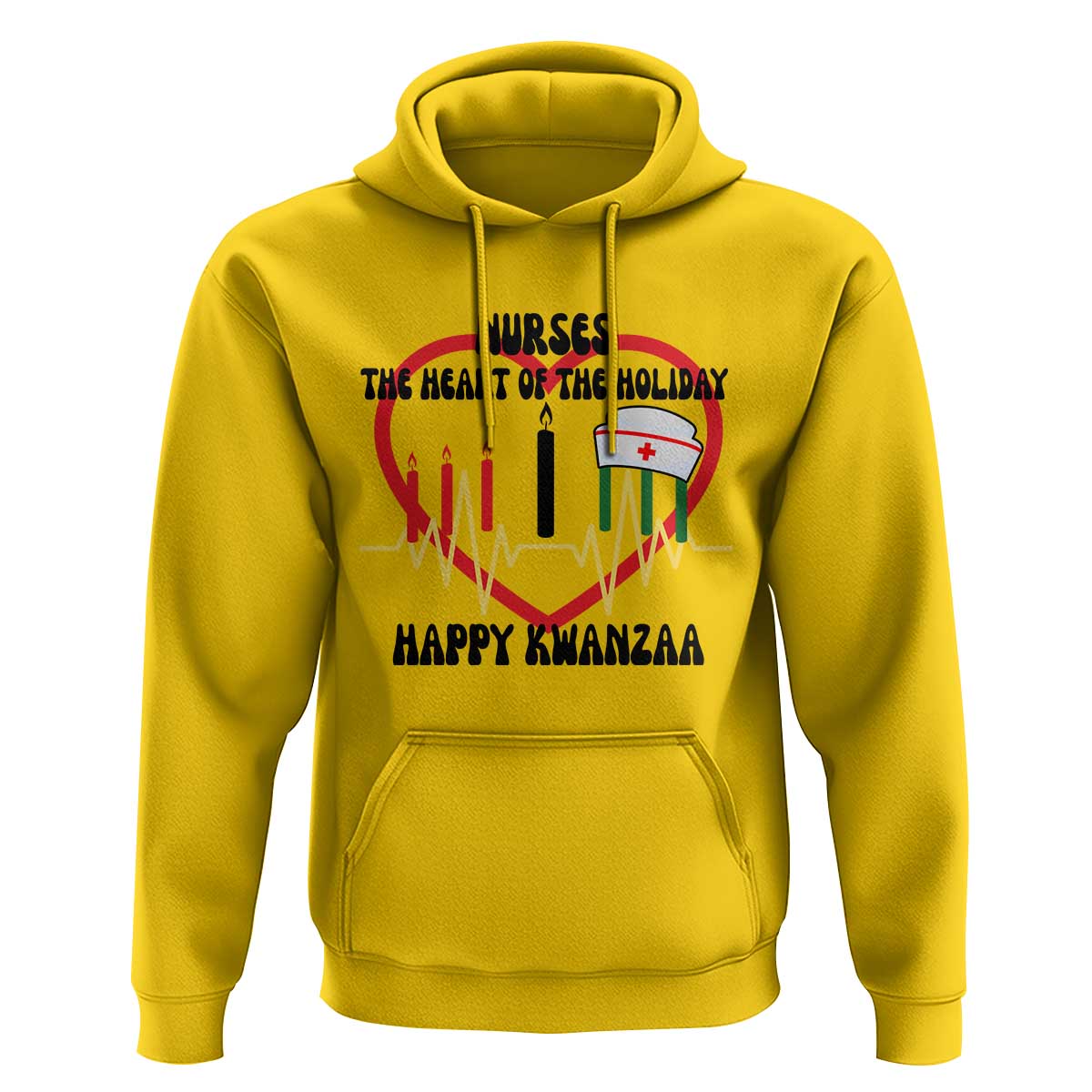 Nurse The Heart Of The Holiday Hoodie Happy Kwanzaa Medical Gift - Wonder Print Shop