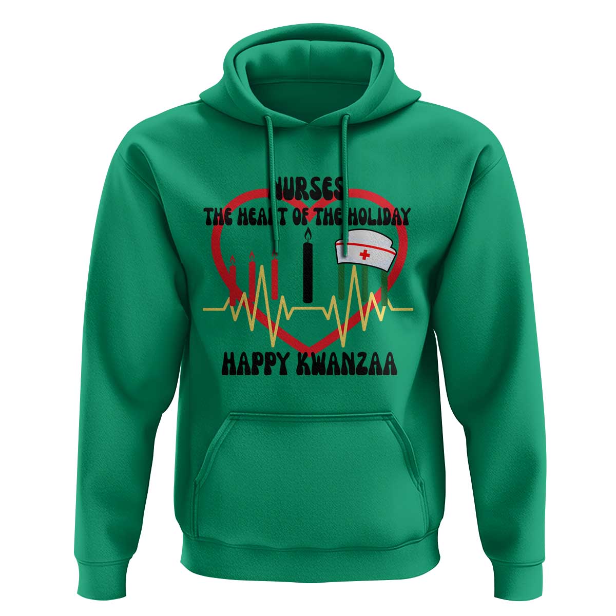 Nurse The Heart Of The Holiday Hoodie Happy Kwanzaa Medical Gift - Wonder Print Shop