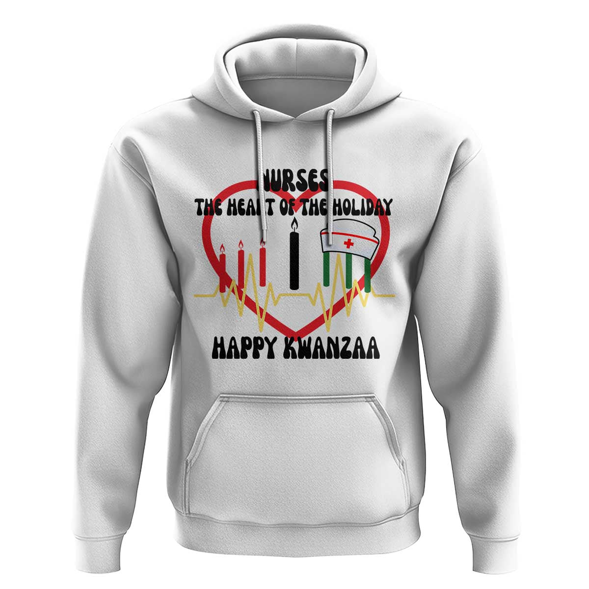 Nurse The Heart Of The Holiday Hoodie Happy Kwanzaa Medical Gift - Wonder Print Shop