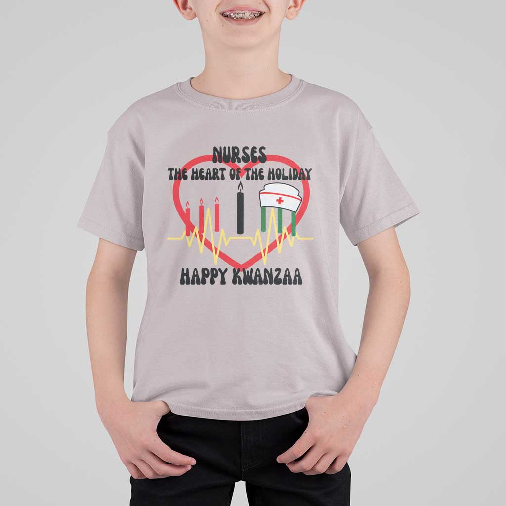 Nurse The Heart Of The Holiday T Shirt For Kid Happy Kwanzaa Medical Gift - Wonder Print Shop