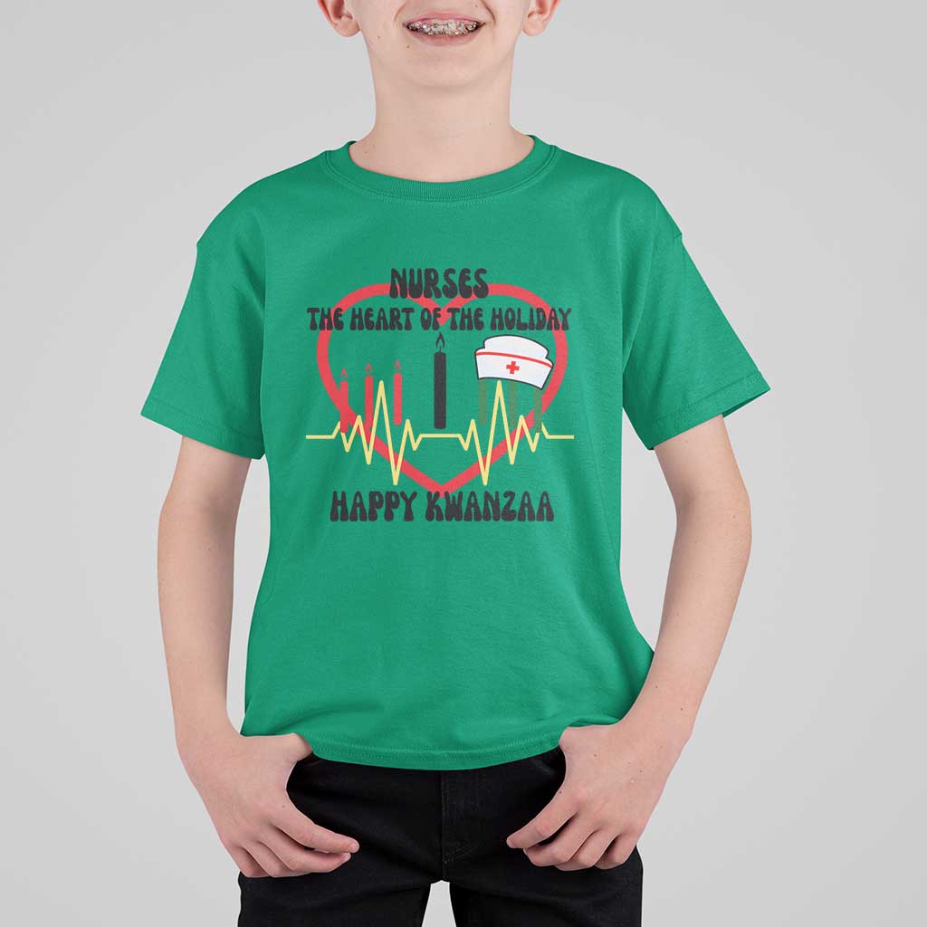 Nurse The Heart Of The Holiday T Shirt For Kid Happy Kwanzaa Medical Gift - Wonder Print Shop