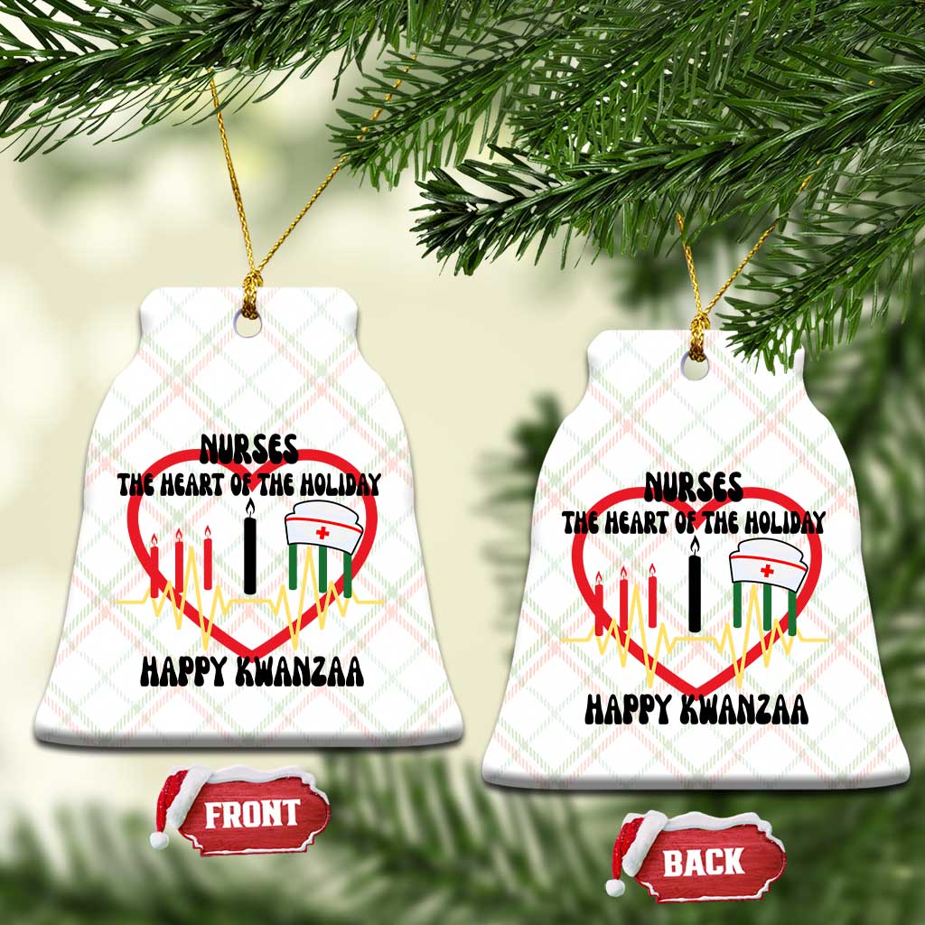 Nurse The Heart Of The Holiday Ceramic Ornament Happy Kwanzaa Medical Gift - Wonder Print Shop
