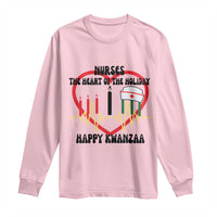 Nurse The Heart Of The Holiday Long Sleeve Shirt Happy Kwanzaa Medical Gift - Wonder Print Shop