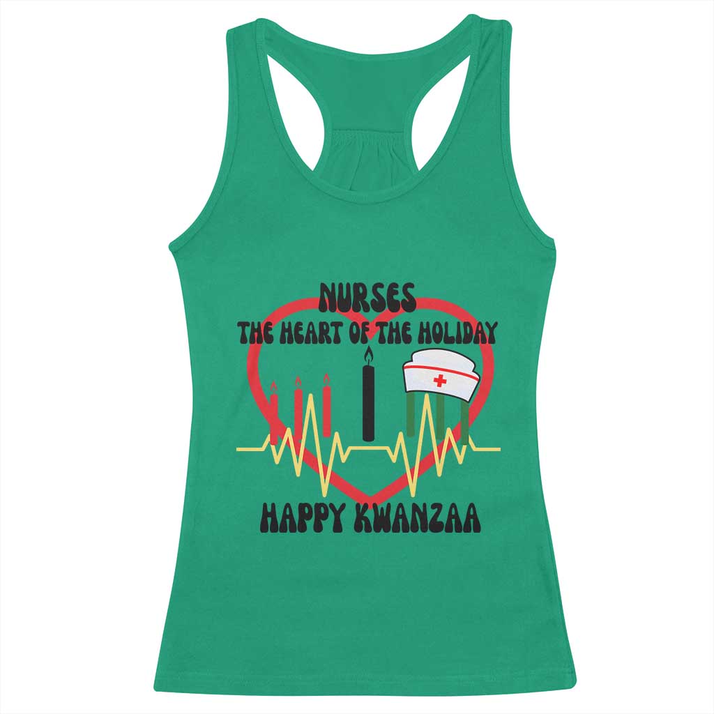 Nurse The Heart Of The Holiday Racerback Tank Top Happy Kwanzaa Medical Gift - Wonder Print Shop