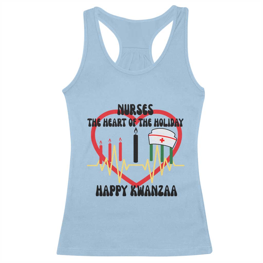 Nurse The Heart Of The Holiday Racerback Tank Top Happy Kwanzaa Medical Gift - Wonder Print Shop