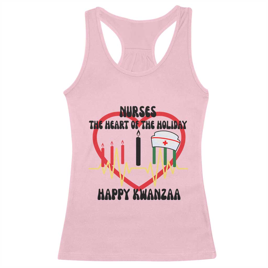 Nurse The Heart Of The Holiday Racerback Tank Top Happy Kwanzaa Medical Gift - Wonder Print Shop