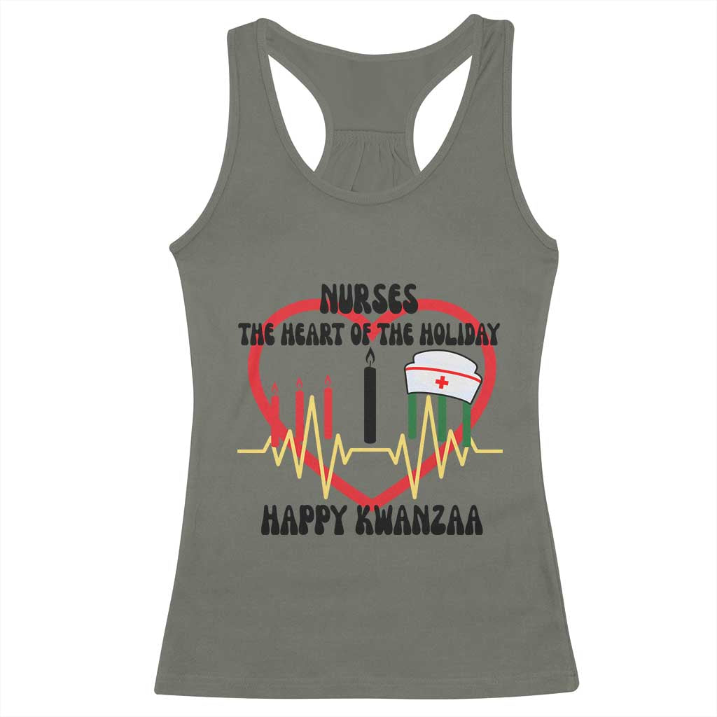 Nurse The Heart Of The Holiday Racerback Tank Top Happy Kwanzaa Medical Gift - Wonder Print Shop